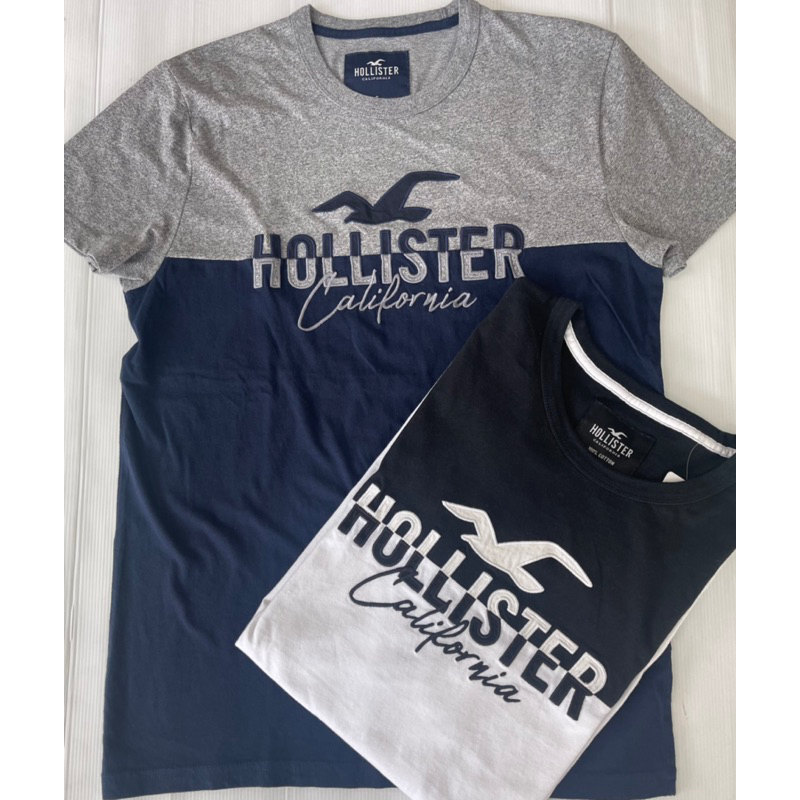 เสื้อยืดคอกลม Hollister ของแท้ มือ หนึ่ง มีสองสี