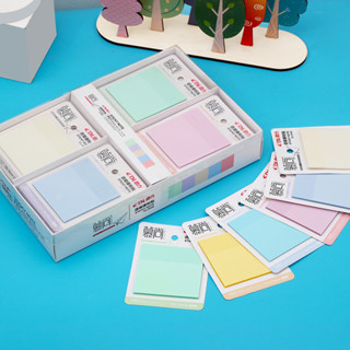 กระดาษโน๊ต สติ๊กกี้โน้ต ขนาด 3x3 นิ้ว สีพาสเทล Sticky Note PET DL5946 โพสอิท โปร่งแสง กันน้ำ 55 แผ่น เครื่องเขียน