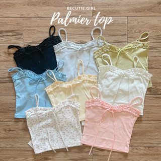 Palmier Top สายเดี่ยว • ลดเหลือ 170 ใส่โค้ด WYNZFG 🎈 เสื้อสายเดี่ยว สายเดี่ยวลายดอกไม้ Becutiegirl