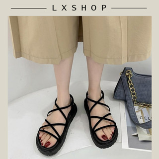 LxShop จัดส่งจากไทย 📌 รองเท้าผู้หญิง รองเท้ารัดส้น รองเท้าแตะแฟชั่น ดีเทลน่ารักทำจากยาง สไตล์เกาหลีเกาใจ สีล้วน So good