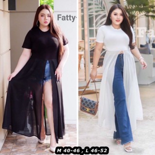 Maxi dress เรย่อนแต่งผ้าชีฟอง