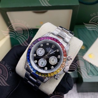 นาฬิกาข้อมือ Ro leX daytona rain Bow swiss diamond