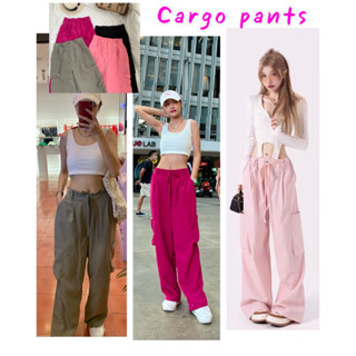 CARGO PANTS 2570 กางเกงคาร์โก้ ขายาวทรงใหญ่ มีซิบหน้า