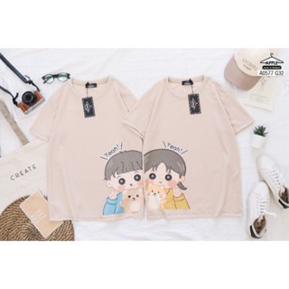 เสื้อคู่(งานขายคู่)ฟรีไซส์ลายน่ารักๆพร้อมส่ง