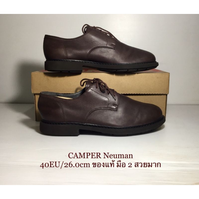 CAMPER Neuman 40EU/26.0cm Original ของแท้ มือ 2 สภาพเยี่ยม, รองเท้า CAMPER หนังแท้ พื้นเต็ม มีตำหนิเ