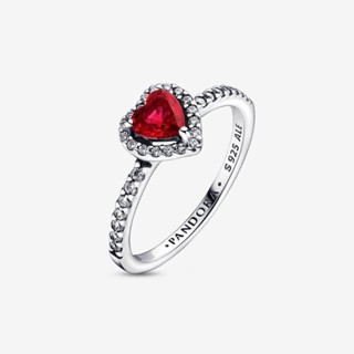 (พร้อมส่ง)*New*Pandora Elevated Red Heart Ring