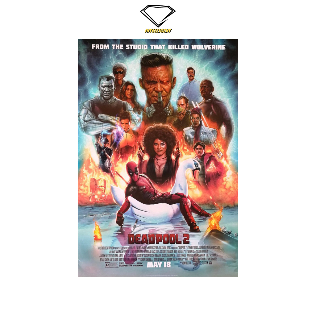 💎Intelligent | โปสเตอร์ Deadpool2  | ขนาด 23.5x34.5 นิ้ว | x 1 แผ่น เดดพูล 2 โปสเตอร์หนัง โปสเตอร์นั