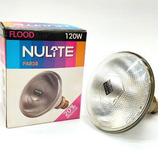 สปอตไลท์กระจกหนาใส PAR38 120W Warmwhite แสงสีส้ม หลอดไส้ทรงพาร์38 PAR38 Flood ยี่ห้อ NULITE