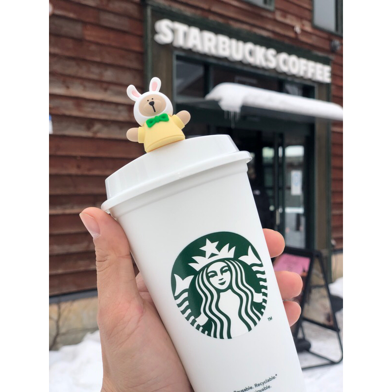 Starbucks Reusable Cup 473ml & Bearista Stopper Rabbit ของแท้จากประเทศญี่ปุ่น