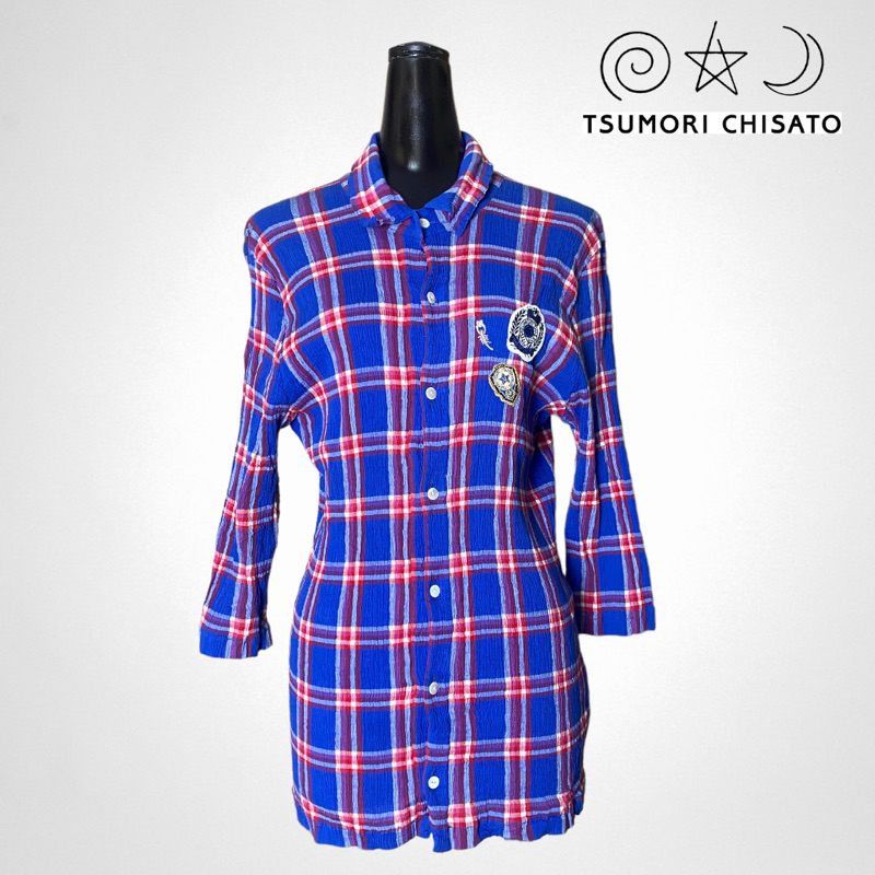🌸Tsumori Chisato plaid pattern Shirt
