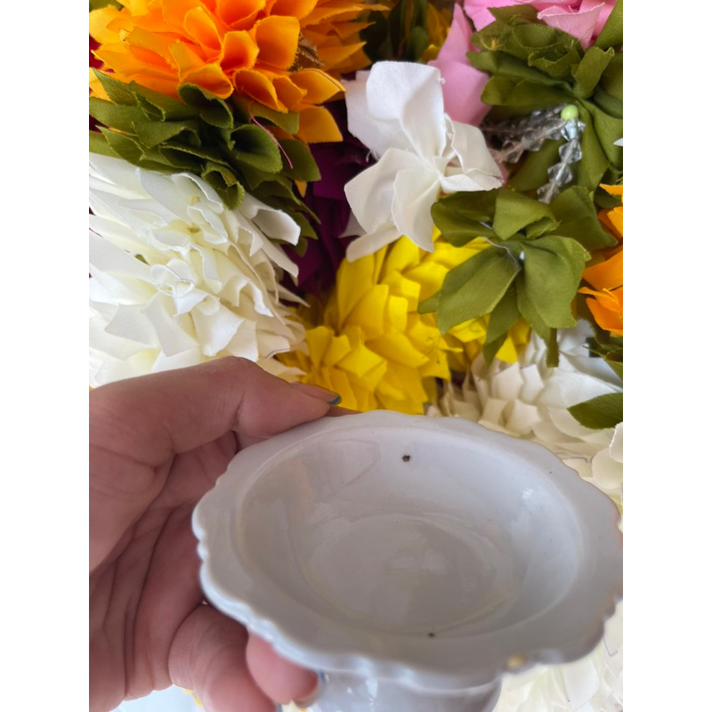 DG12- ❌รุ่นตำหนิ📍 งดดราม่า ❌พานเซรามิคขนาด 3 นิ้วรุ่นมีรอยจุดดำใหญ่เป็นตำหนิไม่ส่งผลต่อการใช้งาน - รูปที่ 2