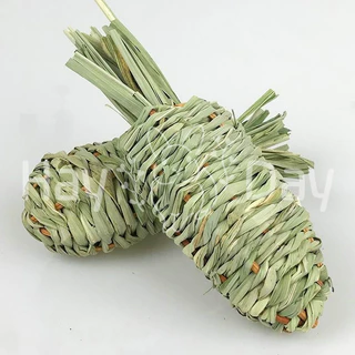 หญ้าลับฟันรูปแครอท ของเล่นกระต่าย แทะลับฟัน ลดการกัดแทะกรง ปลอดภัย ธรรมชาติ ไม่ฟอกสี