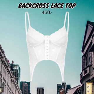 HH488🤍BACKCROSS LACE TOP