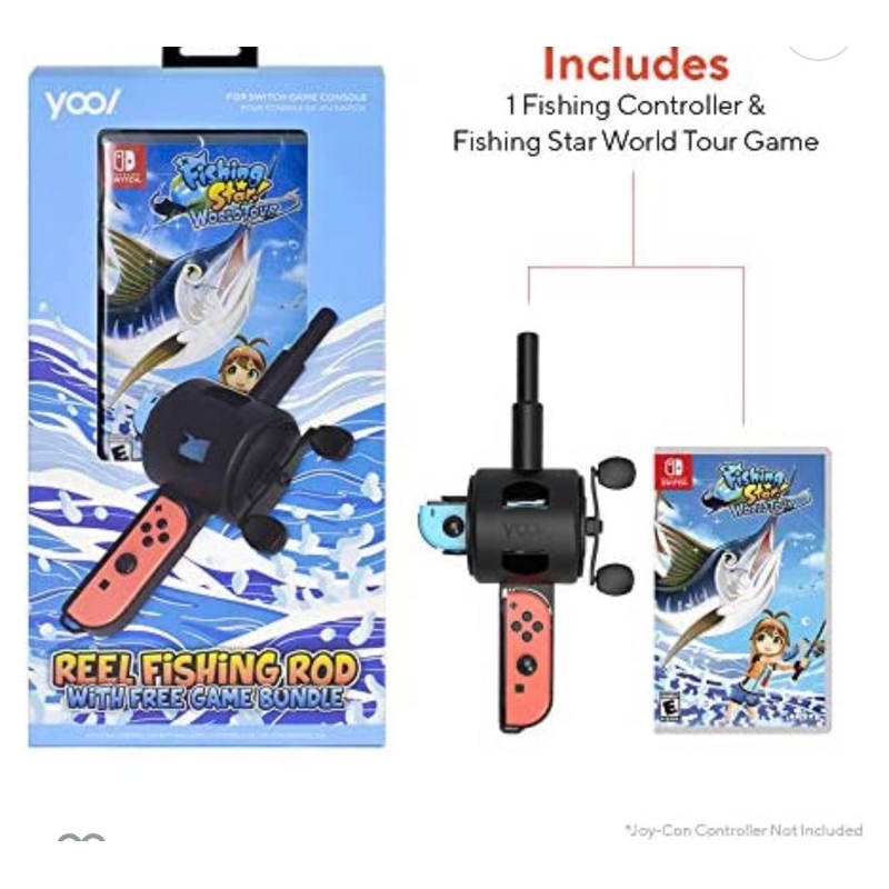 Reel Fishing Rod Bundle with Fishing Star World Tour for Nintendo Switch (มือ2)