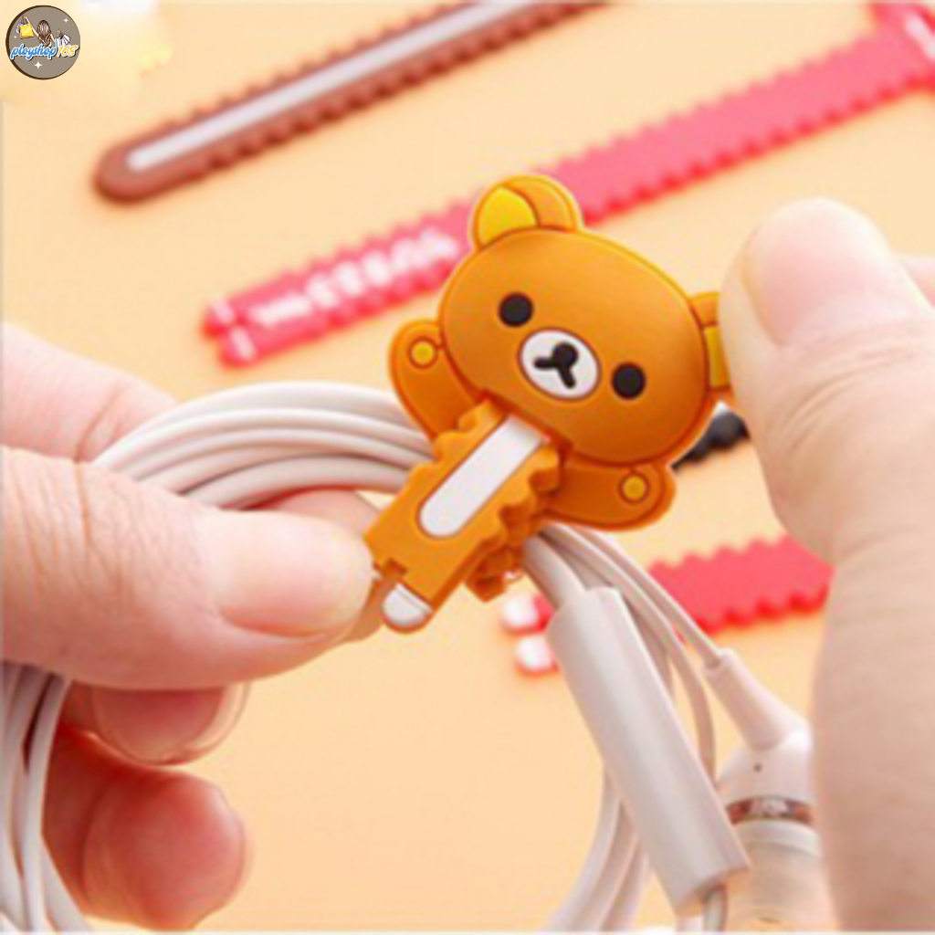 สายรัดเก็บสายชาร์จ สายหูฟังลายการ์ตูน ชิ้นละ 9 บาท พร้อมส่ง ( สุ่มลาย)