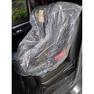 ถุงคลุมคาร์ซีท รวมฐาน และ ม่านบังแดด [ Car Seat] พลาสติกใส อย่างดี หนาสุด มียางรัดขอบ