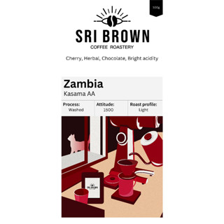 เมล็ดกาแฟ Zambia Kasama AA บรรจุ 100 กรัม