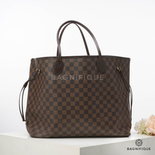 LOUIS VUITTON NEVERFULL GM EBENE DAMIER CANVAS GHW
