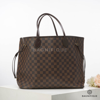 LOUIS VUITTON NEVERFULL GM EBENE DAMIER CANVAS GHW