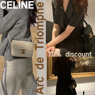 CELINE/CELINETRIOMPE ซีรีส์ Arc de Triomphe/กระเป๋าเมสเซนเจอร์/หนังเต็มตัว/สายสะพายไหล่/หลายสีให้เลือก