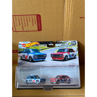 รถเหล็ก HOTWHEELS PREMIUM ของแท้  2 Pack 71 BRE DATSUN 510