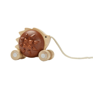 PlanToys 5274 PULL-ALONG HEDGEHOG - BROWN ของเล่นไม้ เม่นลากจูง สีน้ำตาล ผลักและลากจูง ของเล่นเด็กอายุ 12 เดือน