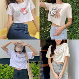 เสื้อครอป oversize เสื้อครอปy2k เสื้อครอปแขนสั้น ผ้านิ่ม เสื้อครอปผู้หญิงสไตล์เกาหลี เสื้อครอบโอเวอร์ไซต์