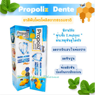 Propoliz Dente ยาสีฟันโพรโพลิซ ดูแลสุขภาพช่องปาก ปริมาณ 100g  ผสานสารสกัดจากธรรมชาติและฟลูออไรด์