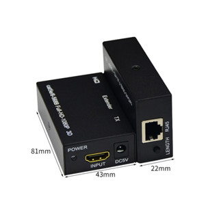 1คู่1080P FHD HDMI-ใช้งานร่วมกับ RJ45 60M Extender Extender เครื่องส่งและรับสัญญาณ Over Ethernet CAT 5E/6สำหรับทีวี PC แ