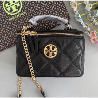 🖤🤍หายากมากกกสีนี้ กระเป๋าสะพาย Tory burch Willa Mini Vanity bag สวยงามสไตล์ Chanel🤍🖤