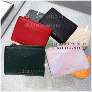 CHARLES &amp; KEITH กระเป๋าสตางค์  รุ่น Cayce Short Wallet  CK6-10840502 พร้อมกล่อง ถุงผ้า และถุงกระดาษ