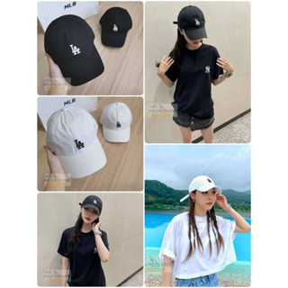 ของแท้ MLB Rookie Slider Cap หมวกสีดำ LA 🖤🖤/ สีขาว LA 🤍🤍