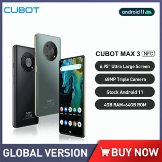 Cubot MAX 3 Android 11 Smartphone 6.95&amp;quot; HD+ Large Screen Mobile Phone 4GB+64GB MTK6762 Cellphones 48MP Triple Camer