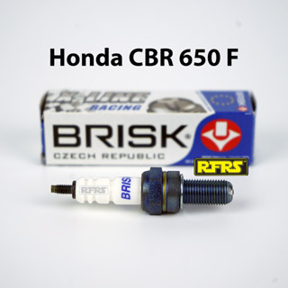 หัวเทียน BRISK X-Line 4 เขี้ยว แกนเงิน HONDA CBR 650 F Spark Plug (9X01ROA) รองรับทุกน้ำมัน Made in EU