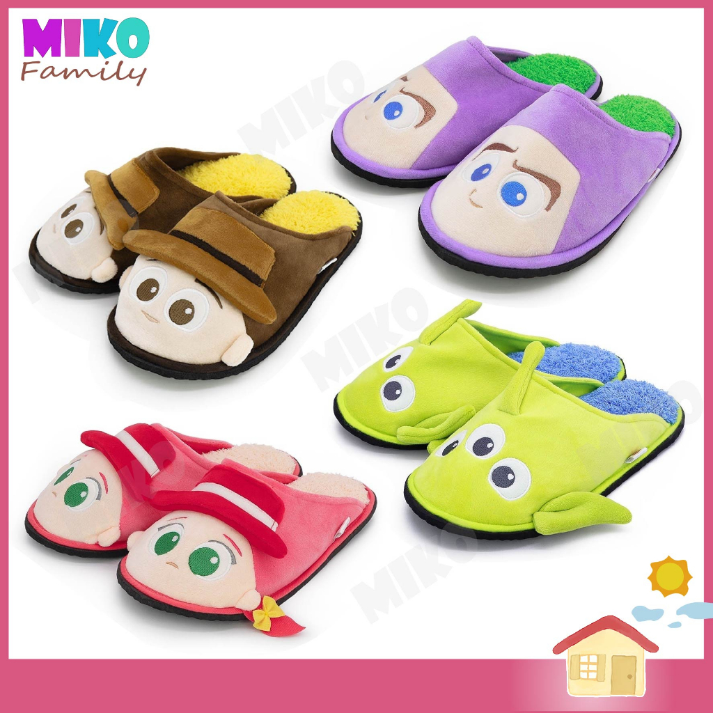 รองเท้าใส่ในบ้าน Toy Story Woody / Alien / Buzz Lightyear : Be Friendly ของใช้ในบ้าน ของขวัญ งานป้าย