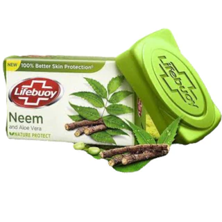 Lifebuoy Neem & Aloe Vera Soap Bar สะเดา & ว่านหางจระเข้ 100% Better Skin Protection, 41 กรัม.