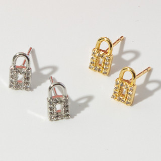 Lapaire l Tiny padlock earring