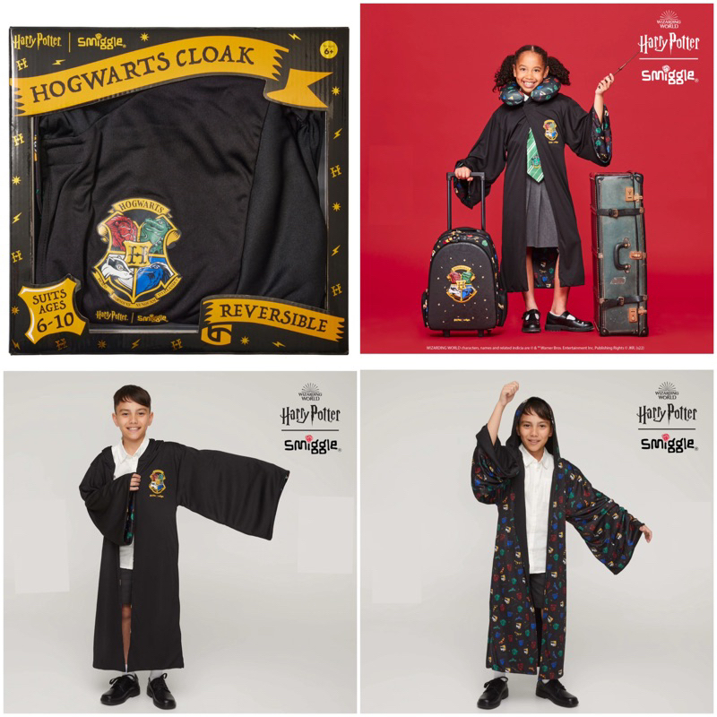✅smiggle สมิกเกอร์ 6-10 ปี Harry Potter Reversible Hogwarts Cloak Costume 💰จ่ายปลายทางได้💵แท้💯