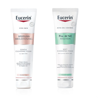 (ของแท้ 100 % ฉลากไทย)โฟมล้างหน้าสูตร ยูเซอริน ขนาด 150 กรัม Eucerin Spotless cleansing Foam - Pro Acne Solution Foam