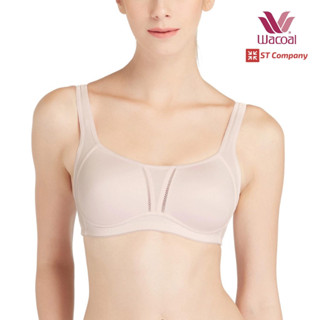 Sport Bra บราออกกำลังกาย สีเบจ (Beige) รุ่น WR1491 ไม่มีโครง เสื้อใน ชุดชั้นใน วาโก้ Exercise บรา ออกกำลังกาย Wacoal