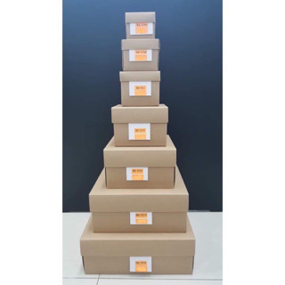 กล่องของขวัญ กระดาษคร๊าฟ  ความหนา 300 แกรม แพ็ค 12 กล่อง แบบไม่ประกอบ