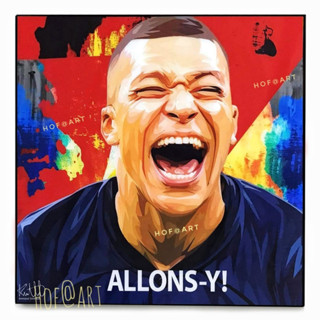 Kylian Mbappe #3 คีเลียน เอ็มบัปเป้ PSG ฟุตบอล​โลก ฝรั่งเศส รูปภาพ​ติด​ผนัง​ pop art ฟุตบอล​ กรอบรูป​​ ของขวัญ รูปภาพ​