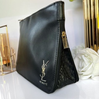 YSL Beaute Babycat Pleat Pouch กระเป๋า 2 ซิป