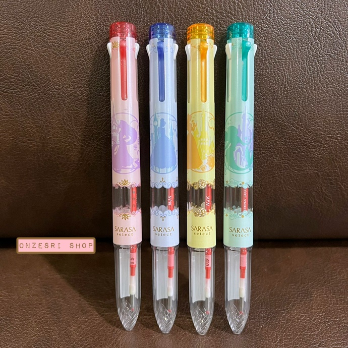 ปลอกปากกา Zebra Sarasa Prefill ใส่ได้ 5 ไส้ จาก Disney Princess (Limited) พร้อมหมึกสีแดง มี 4 แบบให้