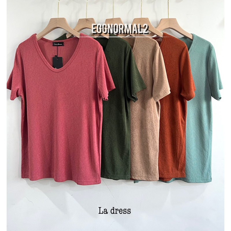 La dress 💓 L34 [997] เสื้อคอยูกุ้นแขนสั้น - รูปที่ 5