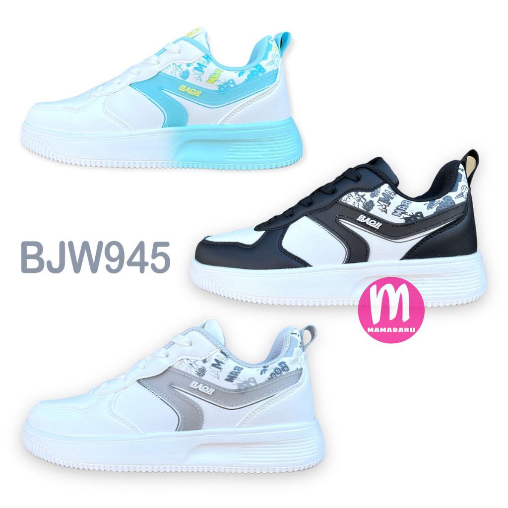 BAOJI BJW 945 รองเท้าผ้าใบเบาจิ เบาจิ รองเท้ากีฬา ใส่วิ่ง ใส่เที่ยวได้