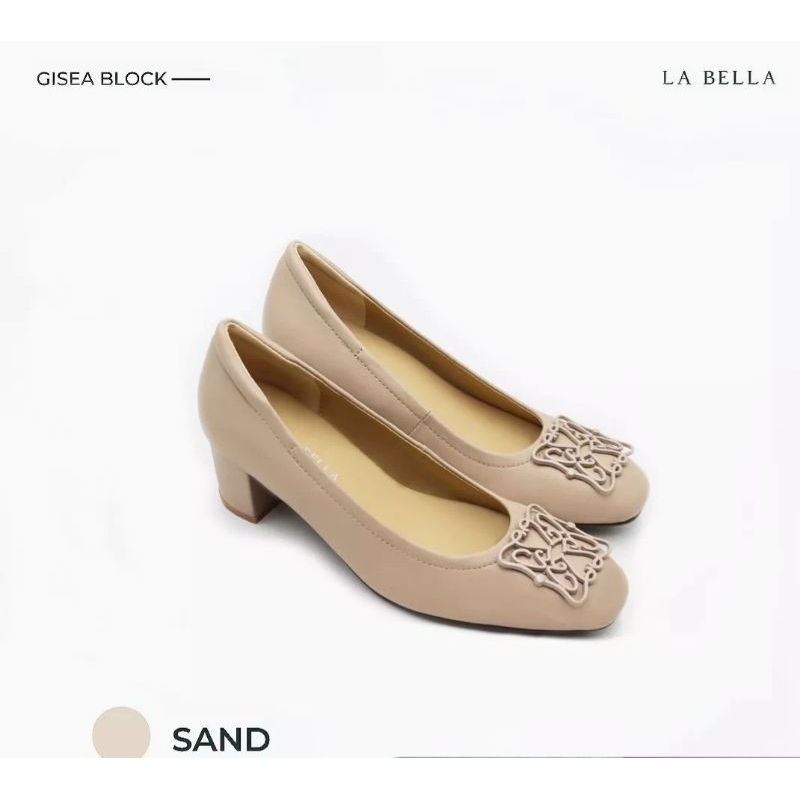 รองเท้า La bella รุ่น Gisella block สี sand ของใหม่ size 37 ซื้อมาผิดไซส์