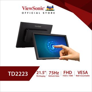 ViewSonic TD2223 22” IR Touch Monitor/21.5"/TN/75Hz/5ms(จอทัชสกรีน IR 10จุด)(จอสำหรับธุรกิจ)ประกัน 3 ปี Onsite