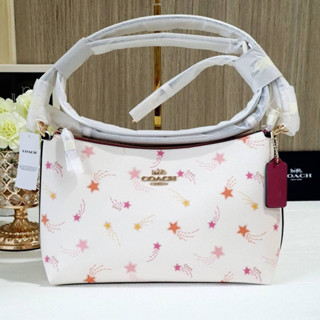 👑ผ่อน0%~แท้100%👑 กระเป๋าสะพาย COACH CE590 Clara Shoulder Bag With Shooting Star Print