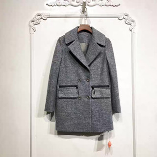 เสื้อโค้ท OVERCOAT โค้ทวูลกันหนาว โค้ทยาวสีเทา ❄️❄️เนือผ้าWool 30%+Polyester70% (WY1033)